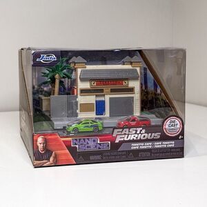Fast & Furious Nano Scene Toretto's Café (2 Die Cast Cars Diorama) Jada - Sealed